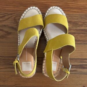 Dolce Vita Yellow Espadrille Sandals